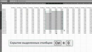 Как скрыть и вернуть столбцы и строки в таблице иксель
