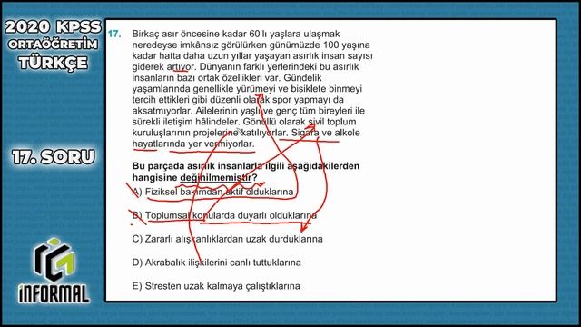 2020 KPSS Ortaöğretim Türkçe Soruları ve Çözümleri | TEK PARÇA смотреть онлайн