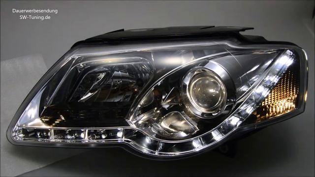 SW-Light Scheinwerfer passend für VW Passat 3C B6 05-10 LED Tagfahrlicht chrom SW-Tuning смотреть онлайн