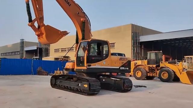 Second hand Hyundai 220 9s Excavator 22 Tons Of Original Korean Excavadora Digger Hydraulic Crawler смотреть онлайн