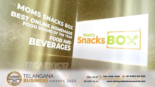 Mom's Snacks Box Has Been Nominated For The Telangana Business Awards 2023.