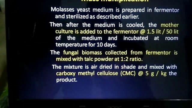 Mass Production Of Biocontrol Agents - Trichoderma Viride, Pseudomonas Fluorescens And Basillus Sp.