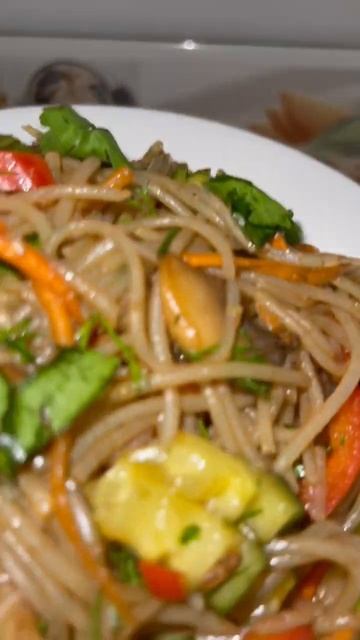 Фунчоза с грибами #вкусняшка