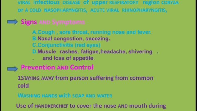 Part No.4) Pneumonia, Common Cold, Ringworm, Dengu