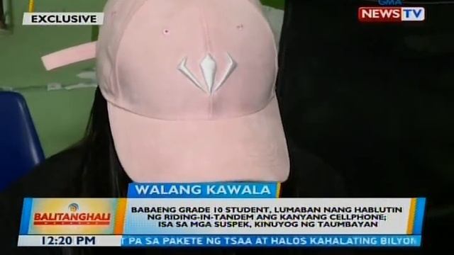 BT: Babaeng grade 10 student, lumaban hang hablutin ng riding-in-tandem ang kanyang cellphone смотреть онлайн