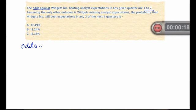 CFA Level 1 SS02 Solved Problem - Quantitative Methods - Statistics & Probability смотреть онлайн