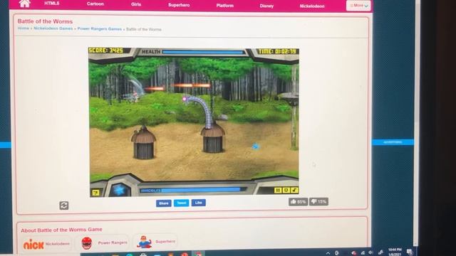 Power Rangers Mystic Force: Battle of the Worms (Flash Game) Gameplay смотреть онлайн