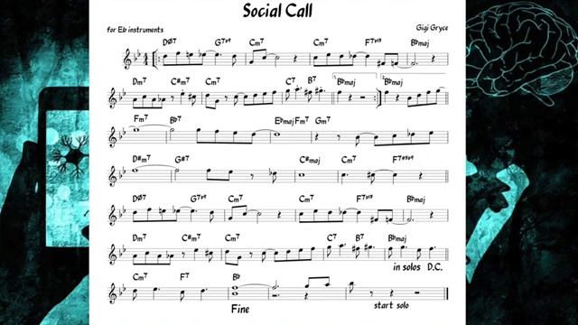Social Call (Gryce) Backing track score for Eb alto instruments(360P) смотреть онлайн