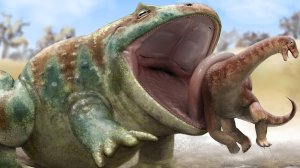 Доисторическая Лягушка, Охотившаяся На Динозавров...