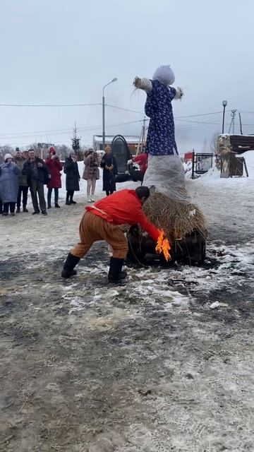 Масленица, сжигание чучела смотреть онлайн