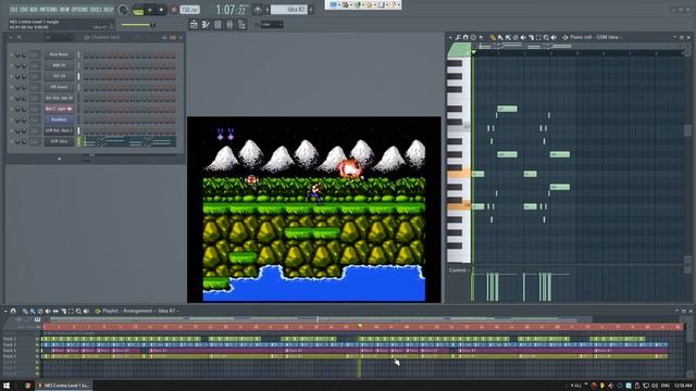 Remake NES Contra Stage 1 Jungle Soundtrack #NES смотреть онлайн