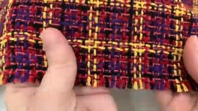 ТВИД ХЛОПКОВЫЙ ШАНЕЛЬ ПЕСТРОТКАНЫЙ В КЛЕТКУ БОРДОВЫЙ арт. 27012405