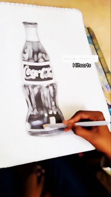 coca cola glass bottle 🤫 #cocacola #art #viralshorts #trending смотреть онлайн