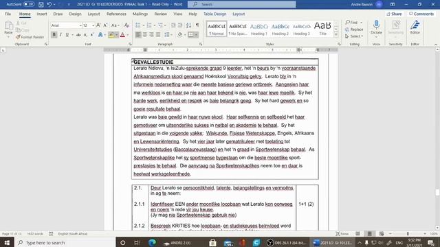 Gr 10 SBA Taak 1 Kwartaal 1 смотреть онлайн