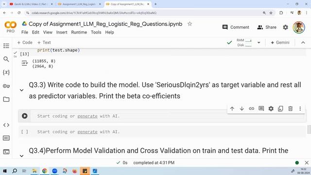 GenAI & LLMs | Video 2 | Part 4 | Solution for Assignment-1 | Venkat Reddy AI Classes смотреть онлайн