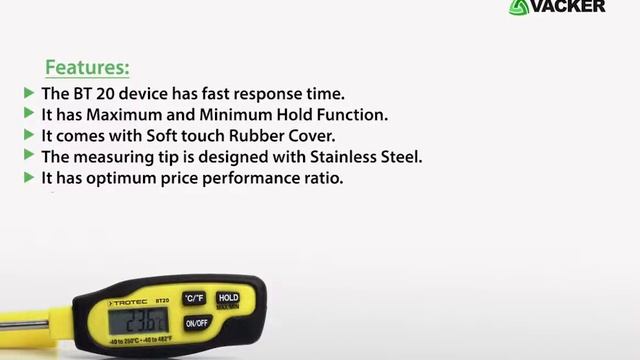 Контактен термометър TROTEC BT20, 250° C от MASHINI.BG смотреть онлайн