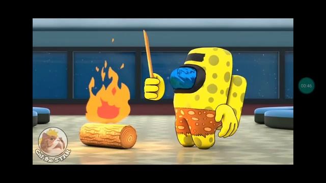 sponge Gar and Pat-tar in Among us FLLL Animation смотреть онлайн