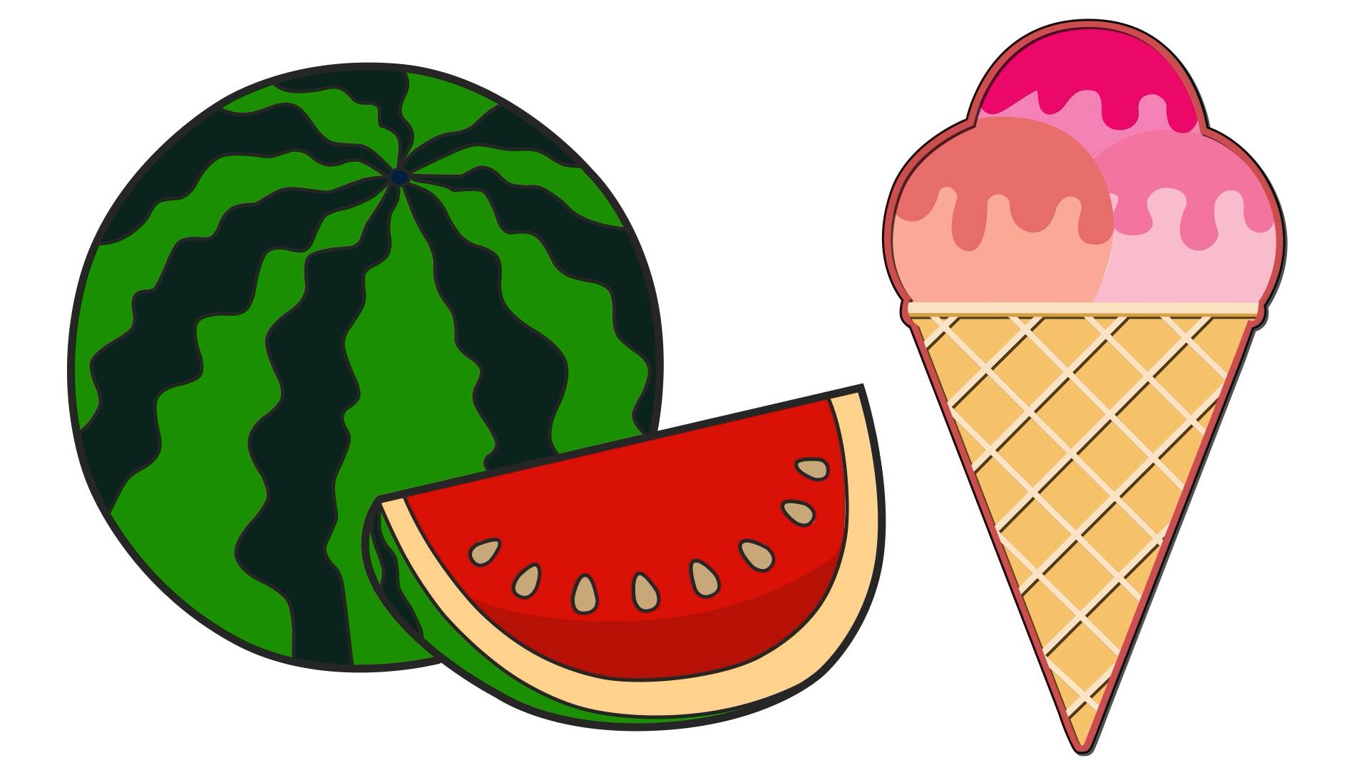 Как Нарисовать Арбуз и Мороженое смотреть онлайн