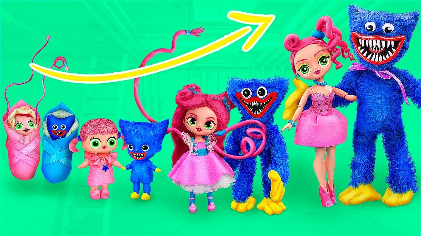 Мама Длинные Ноги и Хагги Вагги растут! 10 лайфхаков для ЛОЛ смотреть онлайн