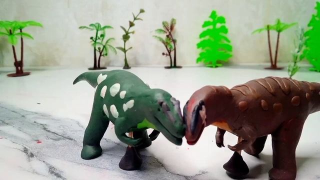 Giganotosaurus Vs Carcharodontosaurus ( Remake )  / Claymotion Fight .