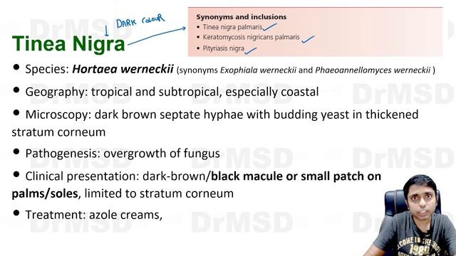 TINEA NIGRA | Black Mold Skin Infection | Dematiceous Pigmented Fungus | Micro skin fungi | DrMSD | смотреть онлайн