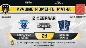ОБЗОР / ГОРОДСКИЕ бИЗОНЫ - ЧЕРНАЯ РЕЧКА / 02.02.25 / ОХЛ САНКТ-ПЕТЕРБУРГ / ДИВИЗИОН ЛЮБИТЕЛЬ 1