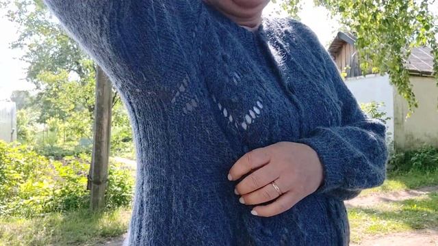 Случайный обзор кофточки. Ажур, альпака рояль, цвет джинс смотреть онлайн