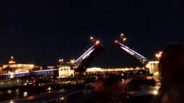 Петербург. Разведение мостов в ночь с 29 на 30 июня 2017 года. смотреть онлайн