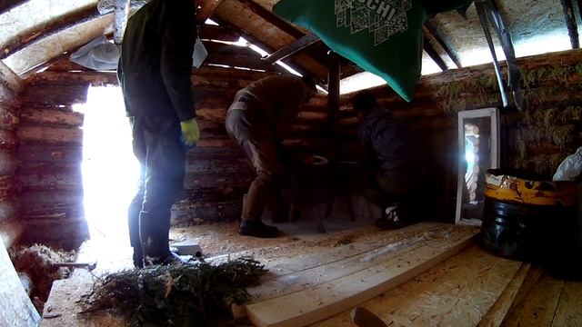 СТРОКА ИЗБЫ. 7 ВЫЕЗД. ПЕРВЫЙ ЗАПУСК ПЕЧКИ!!!