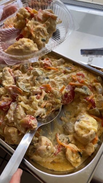Фрикасе из Курицы с вялеными томатами и грибами