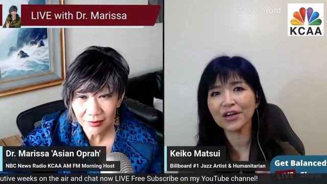 #926 Billboard #1 Jazz Artist Keiko Matsui LIVE IN STUDIO Her 6th Visit W/ #drmarissa #asianoprah