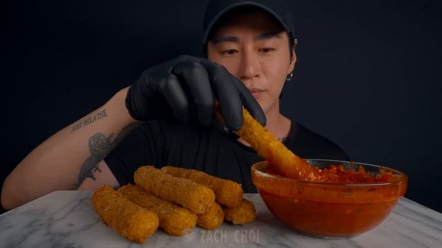 ASMR MOZZARELLA CHEESE STICKS MUKBANG 먹방 | COOKING & EATING SOUNDS | Zach Choi ASMR смотреть онлайн