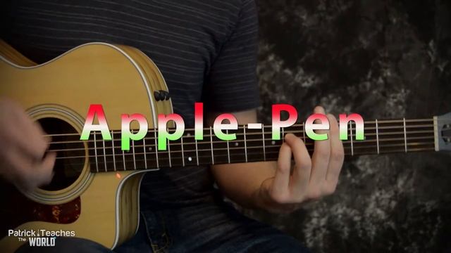 Pen Pineapple Apple Pen-Guitar Lesson-Tutorial-How to Play смотреть онлайн