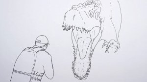 INDOMINUS REX vs PARK SECURITY Drawing and Coloring | Jurassic World