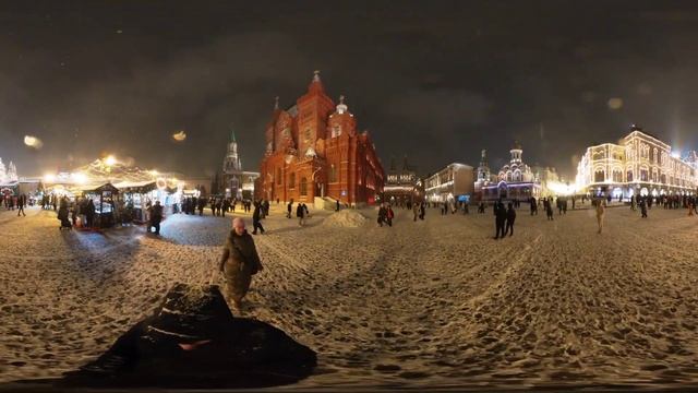 Красная площадь. Новогодняя иллюминация. 4 к. 360. смотреть онлайн