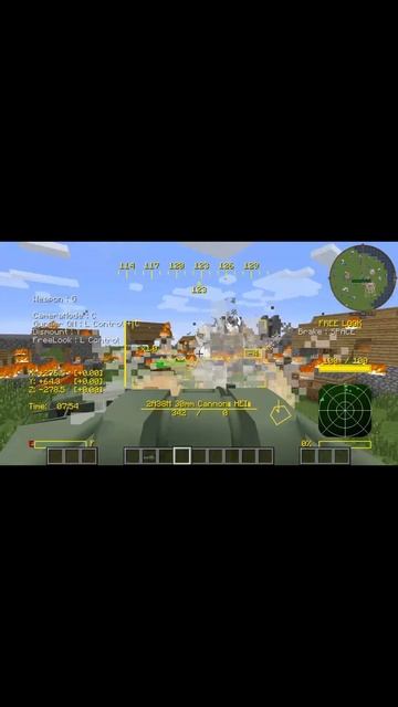 I PUT THIS AGAINST A VILLAGE|Mcheli Mod смотреть онлайн