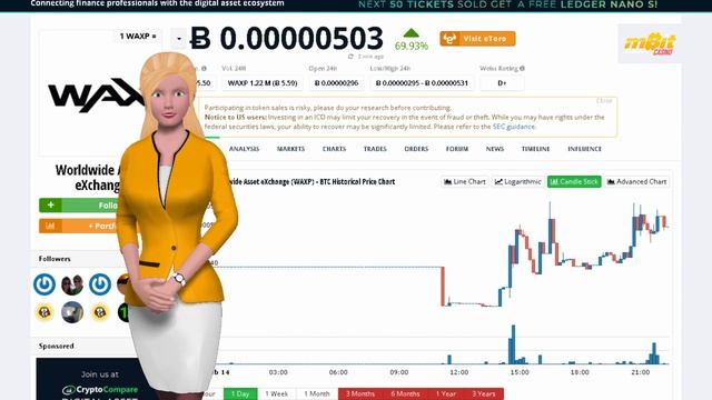 Cryptocurrency Worldwide Asset eXchange $WAXP Climbs 69% During the Last Day смотреть онлайн