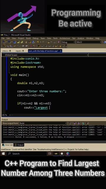 input three numbers and find the largest c++ || largest number in c++ #shorts #viralshorts смотреть онлайн