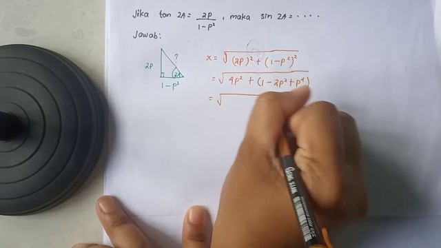 Jika tan 2A= 2p/(1-p²), maka sin 2A= смотреть онлайн