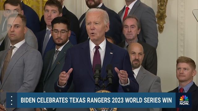 Biden celebrates Texas Rangers' 2023 World Series win смотреть онлайн