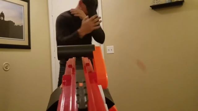 Blasting my Dad with a NERF Mega Mastodon смотреть онлайн