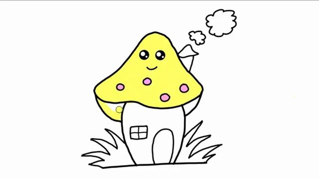 How to Draw Mushroom Very Easy Drawing for Kids Digital Art смотреть онлайн