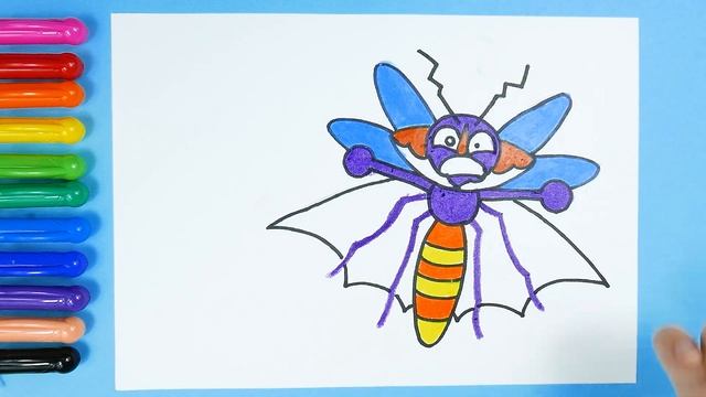 Drawing a Mosquito | I’m Scary Mosquito! | Glitter Drawing for kids | Play & Learn★TidiKids смотреть онлайн