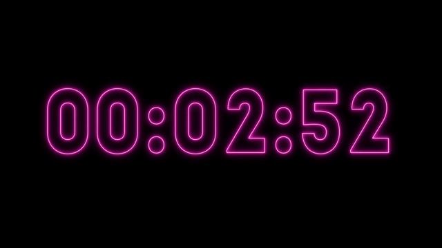 Violet neon timer 6 minutes (countdown) смотреть онлайн