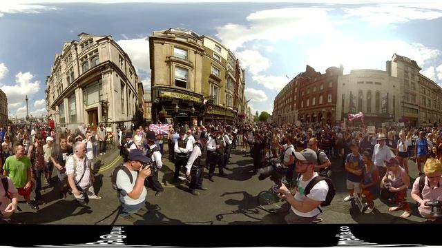 Anti Trump protest, London 2018. 360 video. смотреть онлайн