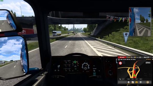 Euro Truck Simulator 2 Scania 164 v8 with skin Vogel смотреть онлайн
