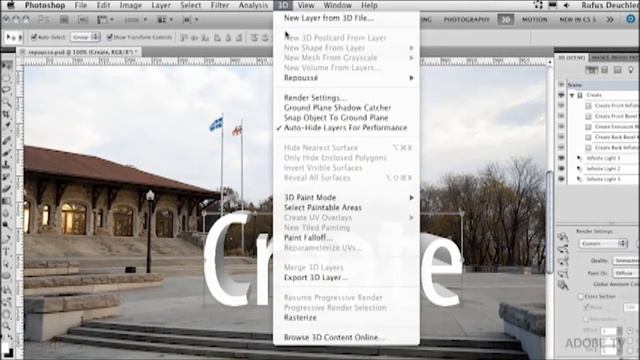 El Shamy Designs-PhotoShop Course-Lesson 8 (draw 3d text at photoshop) смотреть онлайн