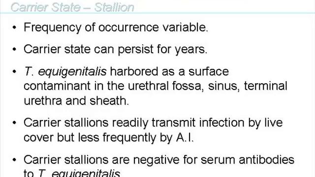 Dr. Peter Timoney - Update On Contagious Equine Metritis