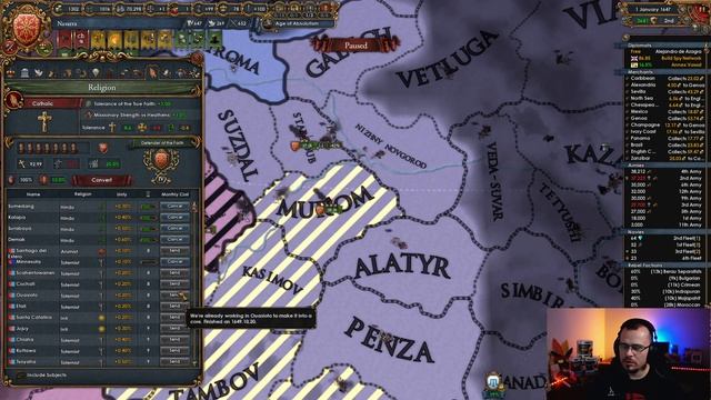 PRA CIMA DE KAZAN - EU4 Domination Navarra #86 - Gameplay PT BR смотреть онлайн