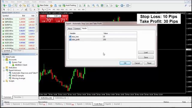 Forex EA - Automatic Stop Loss and Take Profit in MT4 смотреть онлайн